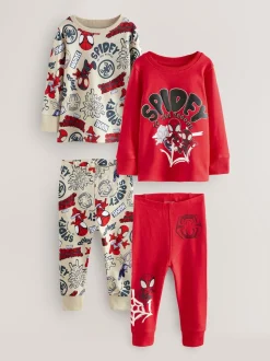 Spidey et Friends Rouge/Écru Cream - Lot de 2 pyjamas Snuggle (12mois-8ans)