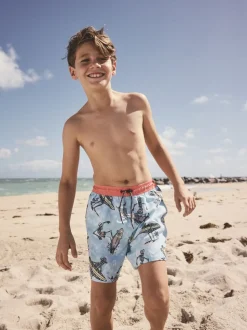 Squelette bleu pâle - Shorts de bain imprimés (3-16yrs)