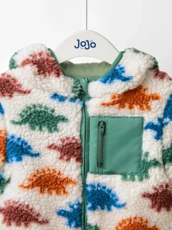 Stégosaure Nature - Veste en polaire JoJo Maman Bébé À capuche