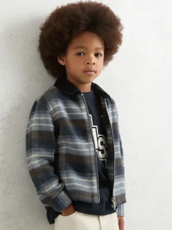 Surchemise Reiss Quincy Motor Cars en coton à carreaux