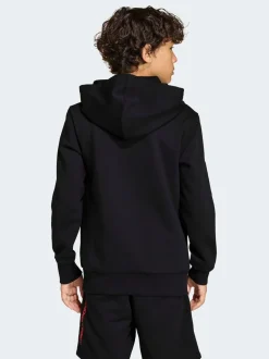 Sweat à capuche adidas en polaire à slogan