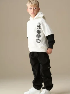 Sweat à capuche Angel & Rocket Marvel à manches factices