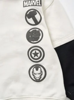 Sweat à capuche Angel & Rocket Marvel à manches factices