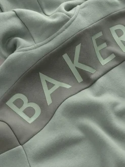 Sweat à capuche Baker by Ted Baker vert oversize à motif graphique dans le dos