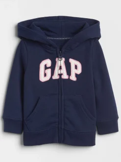 Sweat à capuche zippé avec logo Gap (nouveau-né - 5 ans)