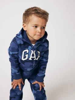 Sweat à capuche zippé avec logo Gap (nouveau-né - 5 ans)
