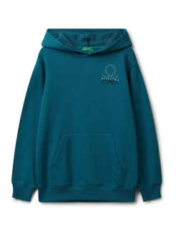 Sweat-shirt à capuche Benetton Garçons Bleu à logo Imprimé (6-14 ans)