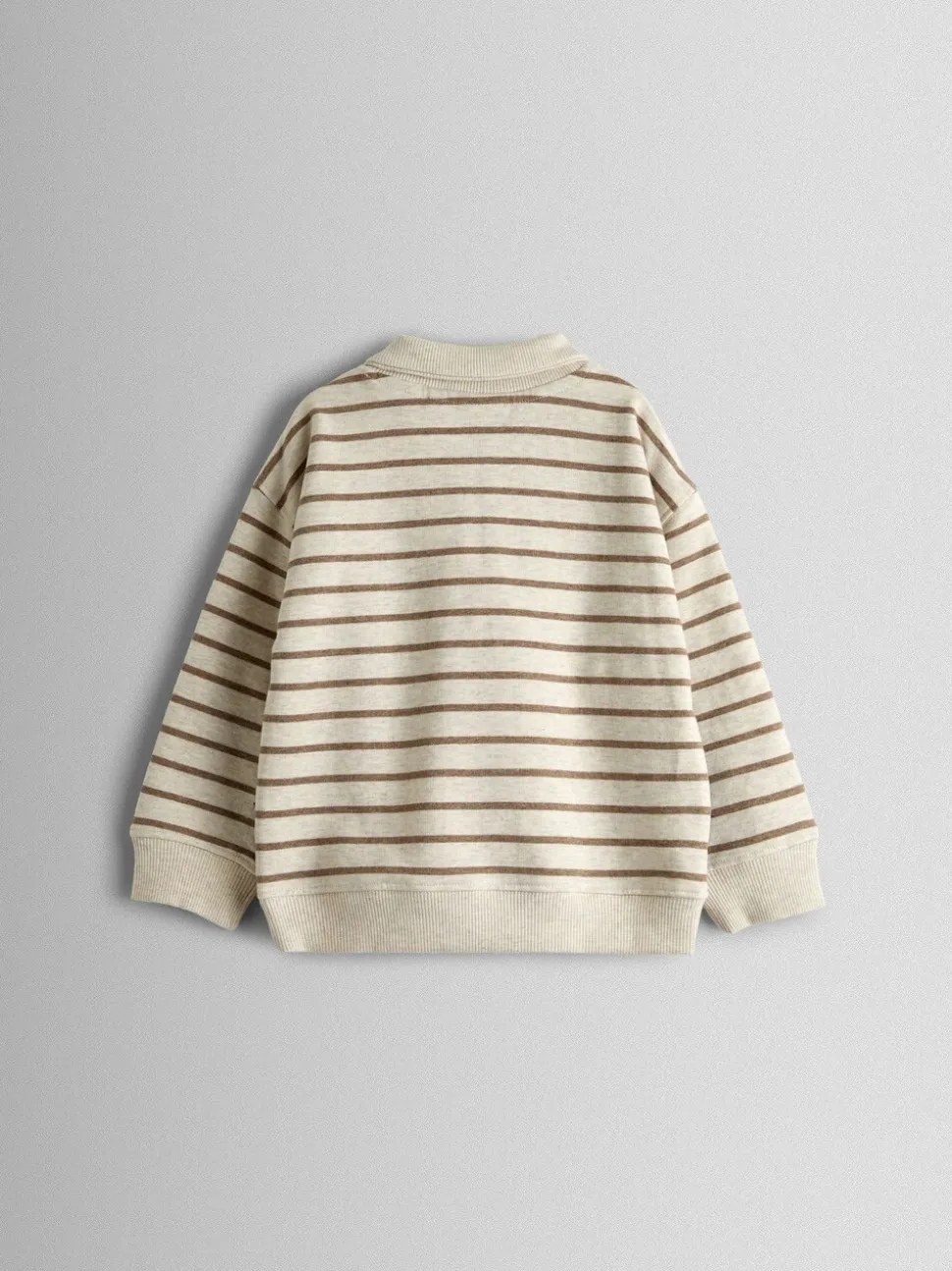 Sweat-shirt JoJo Maman Bébé semi-zippé à rayures