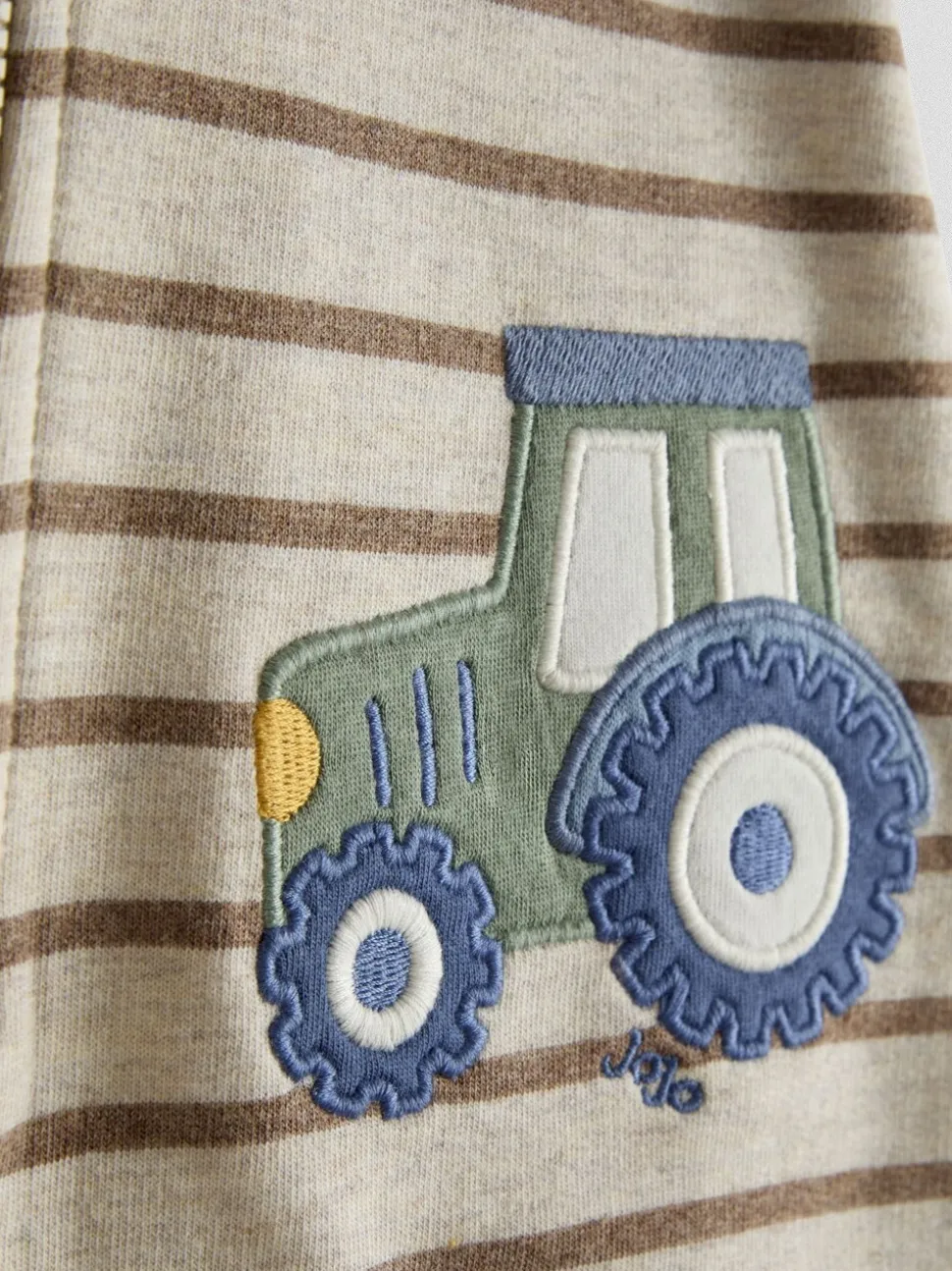 Sweat-shirt JoJo Maman Bébé semi-zippé à rayures