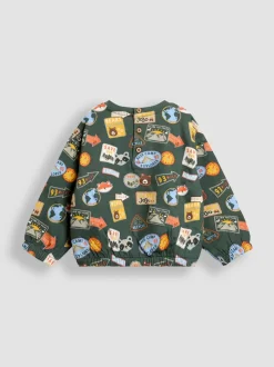 Sweat-shirt JoJo Maman Bébé Badge imprimé