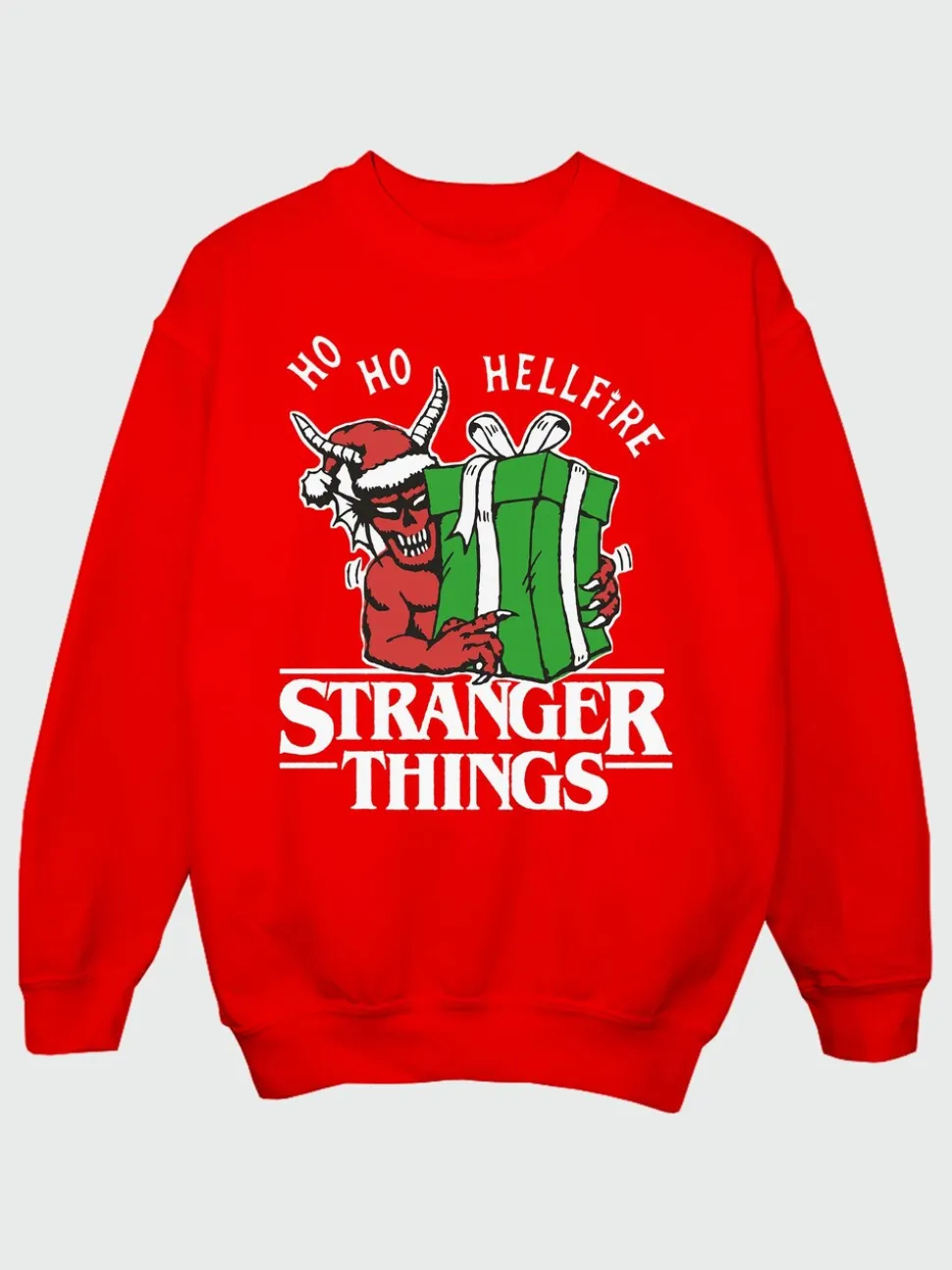 Sweat-shirt Noël Brands In Stranger Things Ho Ho Hellfire