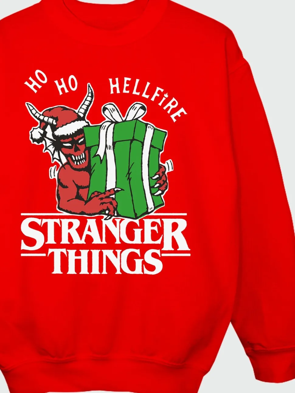 Sweat-shirt Noël Brands In Stranger Things Ho Ho Hellfire