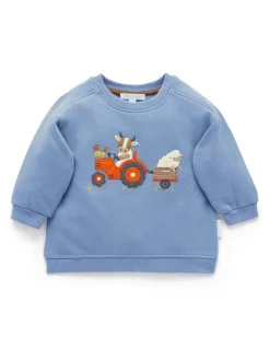 Sweat-shirt Purebaby Tractor Windcheater