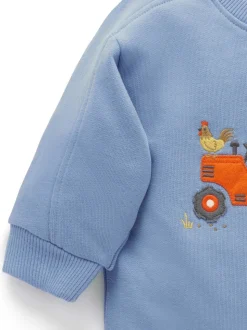 Sweat-shirt Purebaby Tractor Windcheater