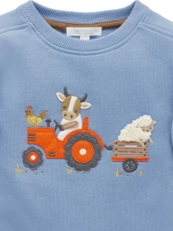 Sweat-shirt Purebaby Tractor Windcheater