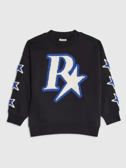 Sweat-shirt River Island R Appliqué Brodé à Col rond