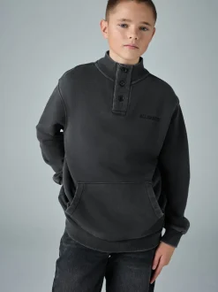 Sweat-shirt smALLSAINTS délavé à logo et col cheminée