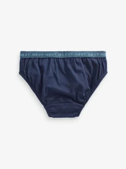 Taille bleue en jacquard - Slip en coton 100% 5 Paquet (1.5-16ans)