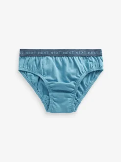 Taille bleue en jacquard - Slip en coton 100% 5 Paquet (1.5-16ans)