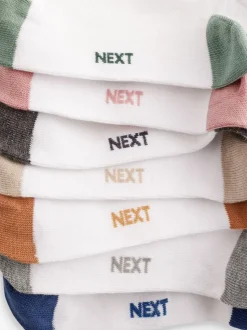 talon et orteil Blanc/brillants - Paquet de chaussettes de sport en coton riche 7