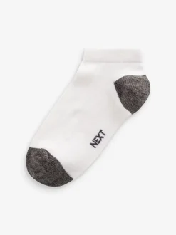 talon et orteil Blanc/brillants - Paquet de chaussettes de sport en coton riche 7