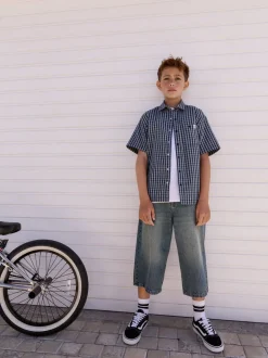 Teinte bleue - Short en denim 100% coton extra long (3-16ans)