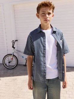 Teinte bleue - Short en denim 100% coton extra long (3-16ans)