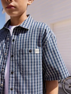 Teinte bleue - Short en denim 100% coton extra long (3-16ans)