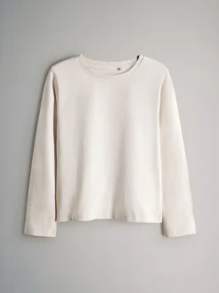 The Set Ensemble t-shirt à manches longues en jersey de coton et pyjama en bas tissé