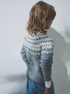 The Set lot de 2 pulls unisexes en maille jacquard famille enfant