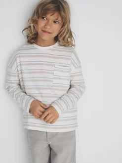 The Set lot de 4 t-shirts en coton slub à manches longues