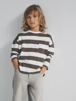 The Set lot de 4 t-shirts en coton slub à manches longues