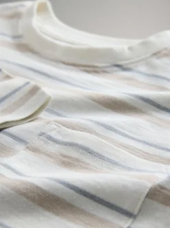 The Set lot de 4 t-shirts en coton slub à manches longues