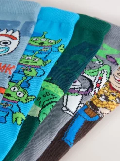 Toy Story - Lot 5 paires de chaussettes Character riches en coton