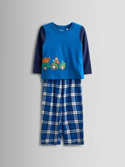 Tracteur bleu - Pyjama JoJo Maman Bébé en jersey douillet