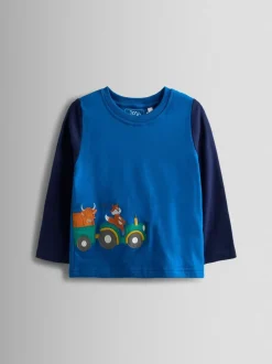 Tracteur bleu - Pyjama JoJo Maman Bébé en jersey douillet