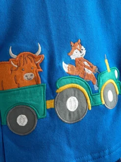 Tracteur bleu - Pyjama JoJo Maman Bébé en jersey douillet