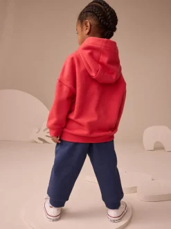Transport appliqué rouge/bleu marine - Ensemble Sweat-shirt à capuche et Joggers (3mths-7yrs)
