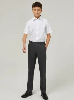 Trutex White Regular Fit Manches courtes  3 Pack School Shirts