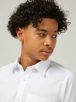 Trutex White Regular Fit Manches courtes  2 Pack School Shirts