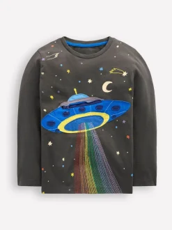 T-shirt Boden Space zippé appliqué