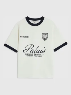 T-shirt côtelé River Island Football Ottoman