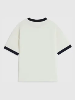 T-shirt côtelé River Island Football Ottoman