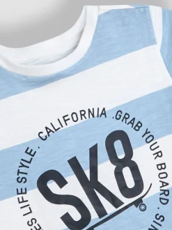 T-shirt JoJo Maman Bébé Skate rayé