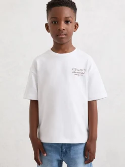 T-shirt Reiss Luc en coton à imprimé Hot Cocoa