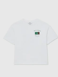 T-shirt Reiss Milner en coton à imprimé chocolat