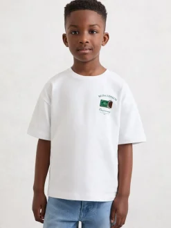 T-shirt Reiss Milner en coton à imprimé chocolat