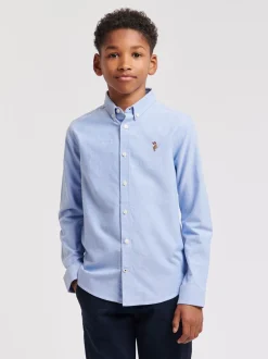 U.S. Polo Assn. Chemise Oxford en coton blanchi 100% Garçons