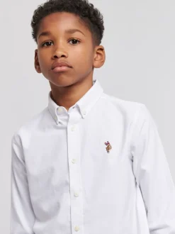 U.S. Polo Assn. Peached Garçons Oxford 100% Chemises en coton