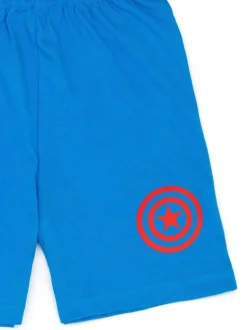 Vanilla Underground - Pyjama court Captain America pour garçon 100% coton